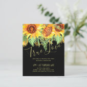 Papier Noir frappant avec le budget Mariage des tournesol (Debout devant)