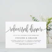 Papier Noir Jolie Calligraphie Simple Dîner De Répétition (Debout devant)