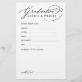 Papier Noir Moderne Calligraphie Conseils et souhaits des (Devant)