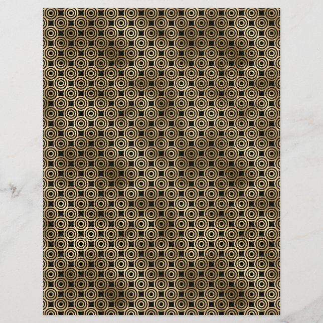 Papier noir & or Art déco (Dos)