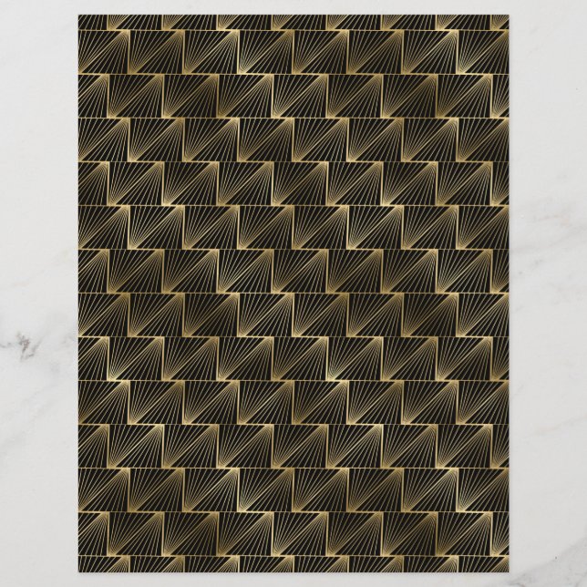Papier noir & or Art déco (Dos)