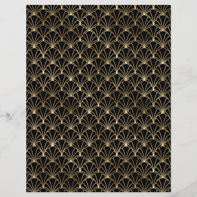 Papier noir & or Art déco (Dos)