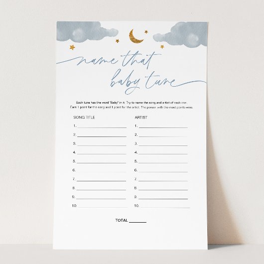 Papier Nom Ce Bébé Tune Twinkle Star Baby shower Jeu