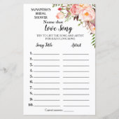 Papier Nom cette chanson nuptiale douche anglais jeu espa (Devant)