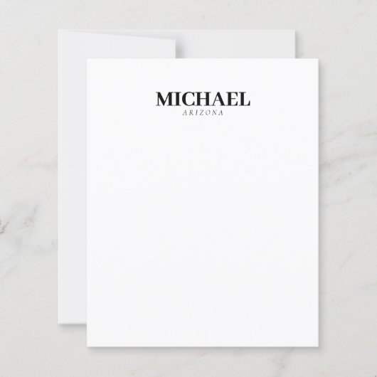 Papier Nom d'ajout personnel moderne exclusif (Devant)