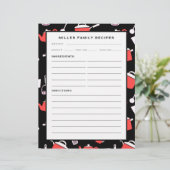 Papier Nom de famille Recette Insertion | Cuisine noire e (Debout devant)