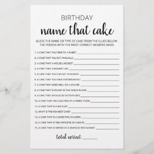 Papier Nom de gâteau de fête d'anniversaire jeu de fête