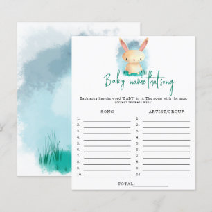 Papier Nom de la chanson de lapin jeu de baby shower