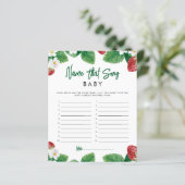 Papier Nom De La Fraise Qui Chante Baby shower Jeu (Debout devant)