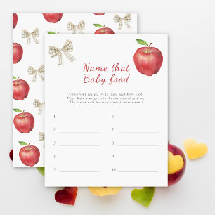 Papier Nom de la nourriture pour bébé - baby shower Apple