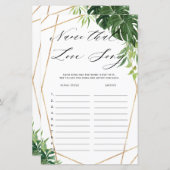 Papier Nom de la nuptiale tropicale verte qui aime le jeu (Devant / Derrière)