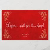 Papier Nom de la table mariage Bourgogne (Devant)