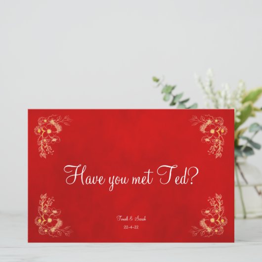 Papier Nom de la table mariage Bourgogne (Debout devant)