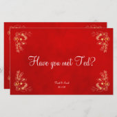 Papier Nom de la table mariage Bourgogne (Devant / Derrière)