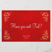 Papier Nom de la table mariage Bourgogne (Devant)