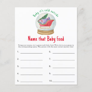 Papier Nom de l'aliment pour bébé - jeu de baby shower