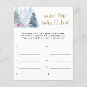 Papier Nom de l'aliment pour bébé - jeu de baby shower