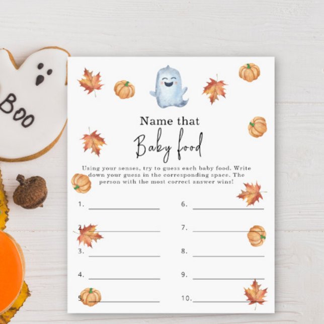 Papier Nom de l'aliment pour bébé - jeu de baby shower (Créateur téléchargé)