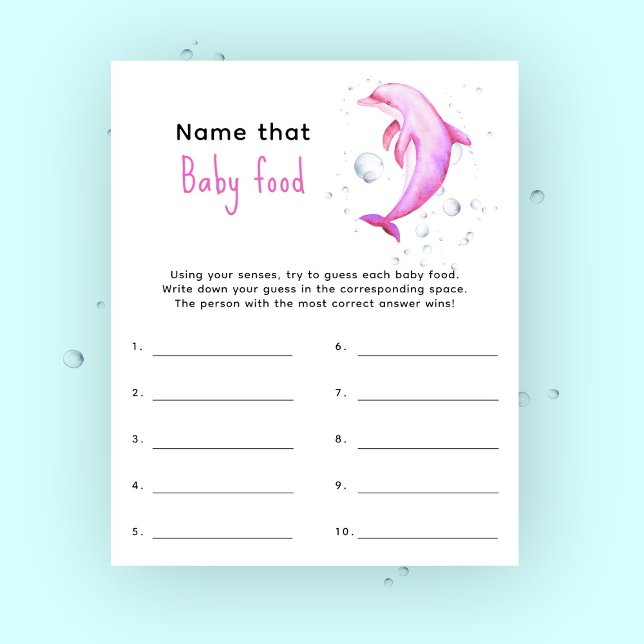 Papier Nom de l'aliment pour bébé - jeu de baby shower na (Créateur téléchargé)