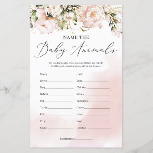 Papier Nom de printemps rustique du baby shower pour bébé