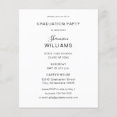 Papier Nom de script de budget Mod Photo Grad Party VER L (Dos)