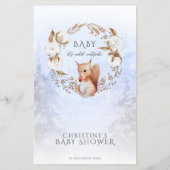 Papier Nom d'hiver Bébé Animaux Baby shower Jeu (Dos)