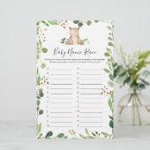 Papier Nom du Baby shower de l'ours Jeu de course (Debout devant)