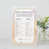 Papier Nom du bébé Remplir dans le jeu de Baby shower de  (Debout devant)