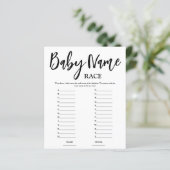 Papier Nom du budget Race Baby shower Jeu (Debout devant)