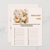 Papier Nom du jeu de Baby shower de chanson (Devant / Derrière)