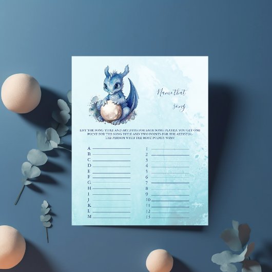 Papier Nom du jeu de Baby shower de chanson