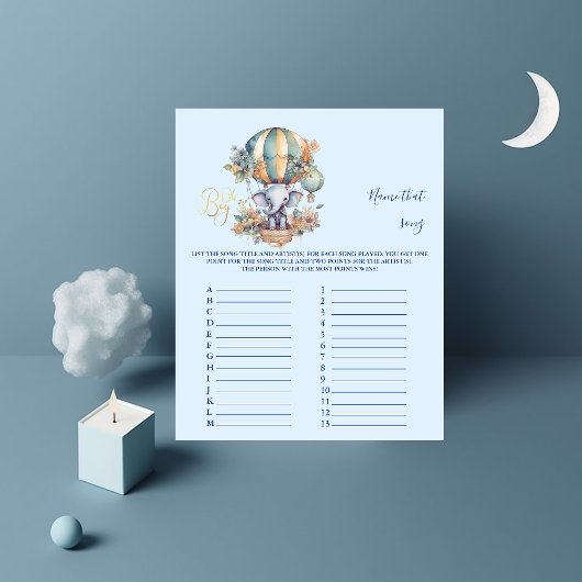 Papier Nom du jeu de Baby shower de chanson