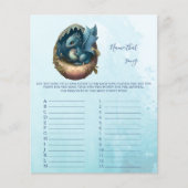 Papier Nom du jeu de Baby shower de chanson (Devant)