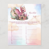 Papier Nom du jeu de Baby shower de chanson (Devant)