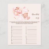 Papier Nom du jeu de Baby shower de chanson (Devant)