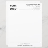 Papier Nom du logo Adresse et en-tête des coordonnées (Devant / Derrière)