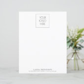 Papier Nom du logo minimaliste simple (Debout devant)
