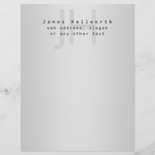Papier Nom et Slogan modifiable moderne Gradient gris
