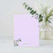 Papier Nom personnalisé Lavender Eucalyptus (Debout devant)