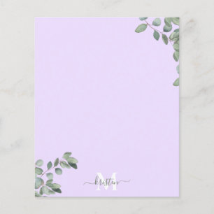 Papier Nom personnalisé Lavender Eucalyptus