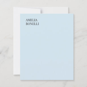 Papier Nom propre Minimaliste Moderne Professionnel Bleu