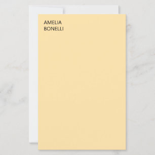 Papier Nom propre Moderne Minimaliste Professionnel Beige