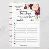 Papier Nom qui Love Song Marsala Fête des mariées Jeu