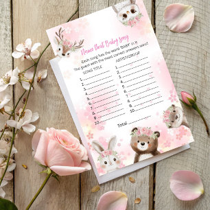 Papier Nom That Baby Song Game - Woodland Girl Theme