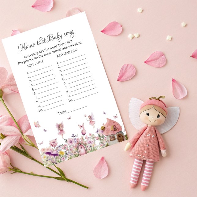 Papier Nom That Baby Song Jeu - Enchanted Fairy Thème (Créateur téléchargé)