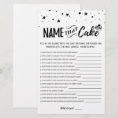 Papier Nommez ce gâteau Jeu de mariage avec réponses (Devant / Derrière)