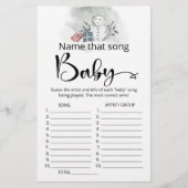 Papier Nommez ce jeu de baby shower de chanson (Devant)