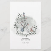 Papier Nommez ce jeu de baby shower de chanson (Dos)