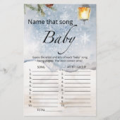 Papier Nommez ce jeu de baby shower de chanson (Devant)