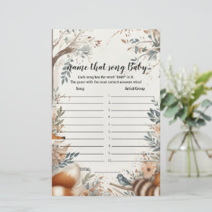 Papier Nommez ce jeu de baby shower de chanson
